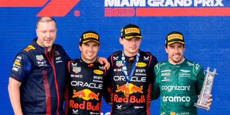 Récord de Checo Pérez con Max Verstappen en el GP de Miami